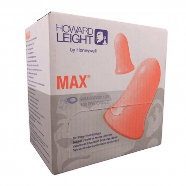Honeywell Howard Leight Single-Use Corded Earplug Maximum, Max-30 (100 pairs/box)