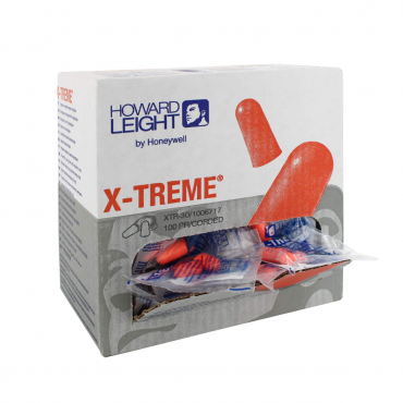 Honeywell Howard Leight X-Treme Corded Single-Use Earplug, XTR-30 (100pairs/Box)