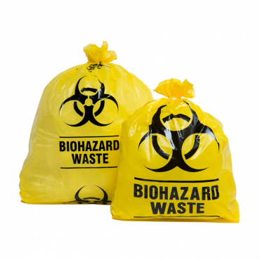 Biohazard Waste Disposal Bag (Yellow), HDPE Autoclavable